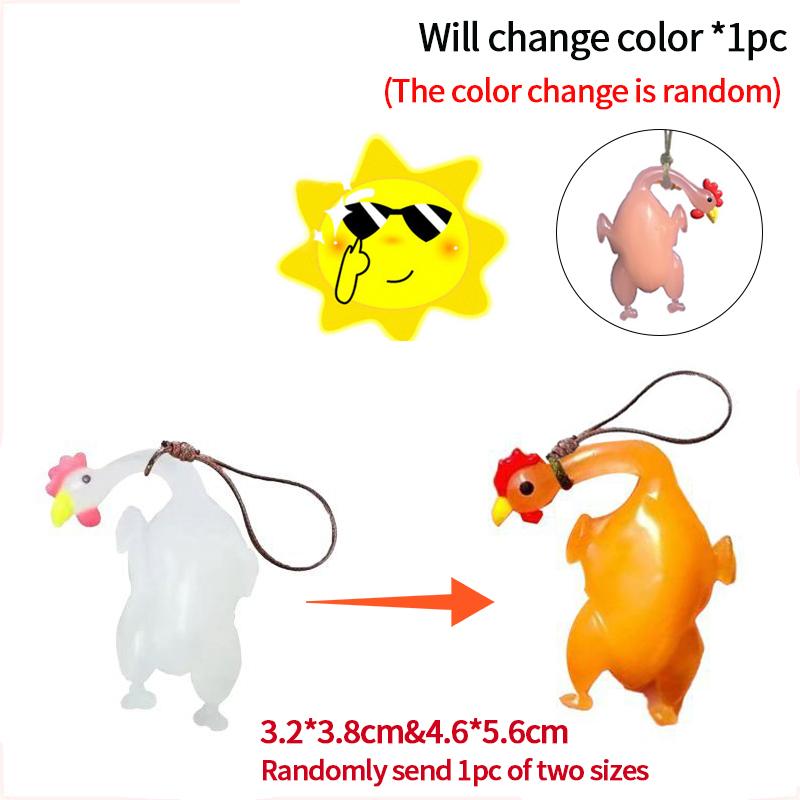 Color Changing Roast Duck Chicken Fish Squid Pork Funny Bag Hanging Pendant Car Swing Duck Car Rearview Mirror Pendant Gift