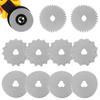 10Pcs Crochet Edge Rotary Cutter Blade Set 45mm Perforating Rotary Blade 12/15 Teeth Crochet Skip Blade Rotary Cutter