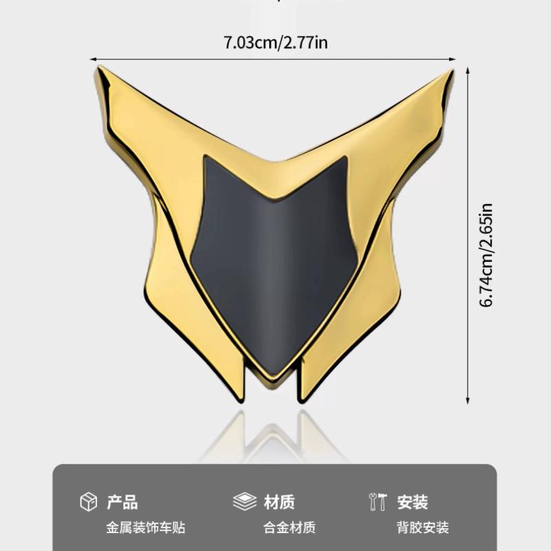 Haojiang Metal 3D Stereo Motorcycle Electric Vehicle New 2025 Shield Label Body Tail Box Front Modified Car Sticker
