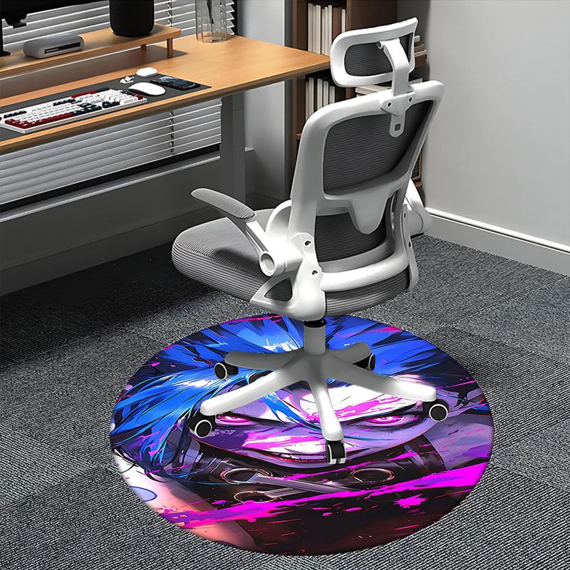 Blue Haired Character,JINX Chair mat Round Rug Office carpet, Non slip, Suitable for Living Rooms, Bedrooms Decor.1205413a