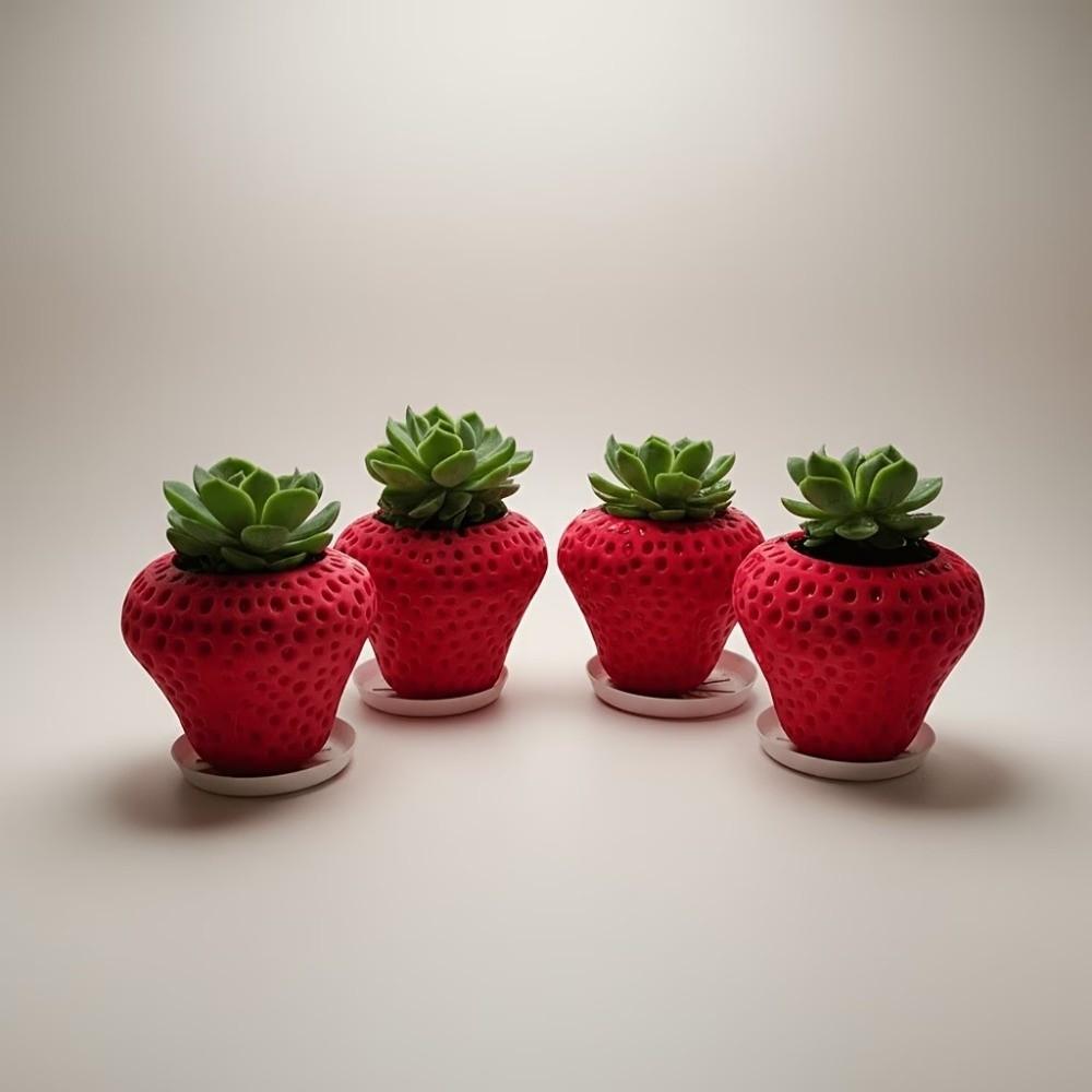 3D Printed Planter Holder Self-Contained Realistic Flower Container  Placement Easy