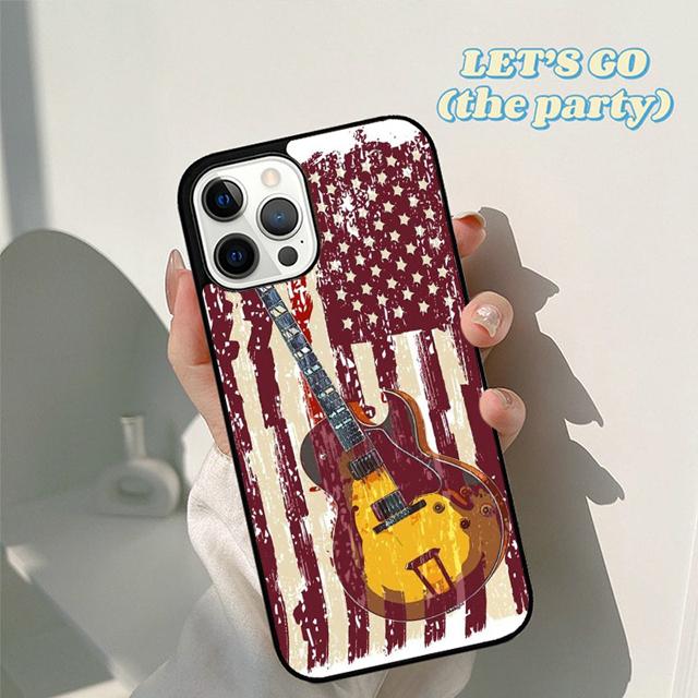 Осенняя гитарная музыка Черный мягкий чехол-бампер для iPhone 17 Air 16 16e 15 12 11 13 14 Pro Max Apple Plus Coque
