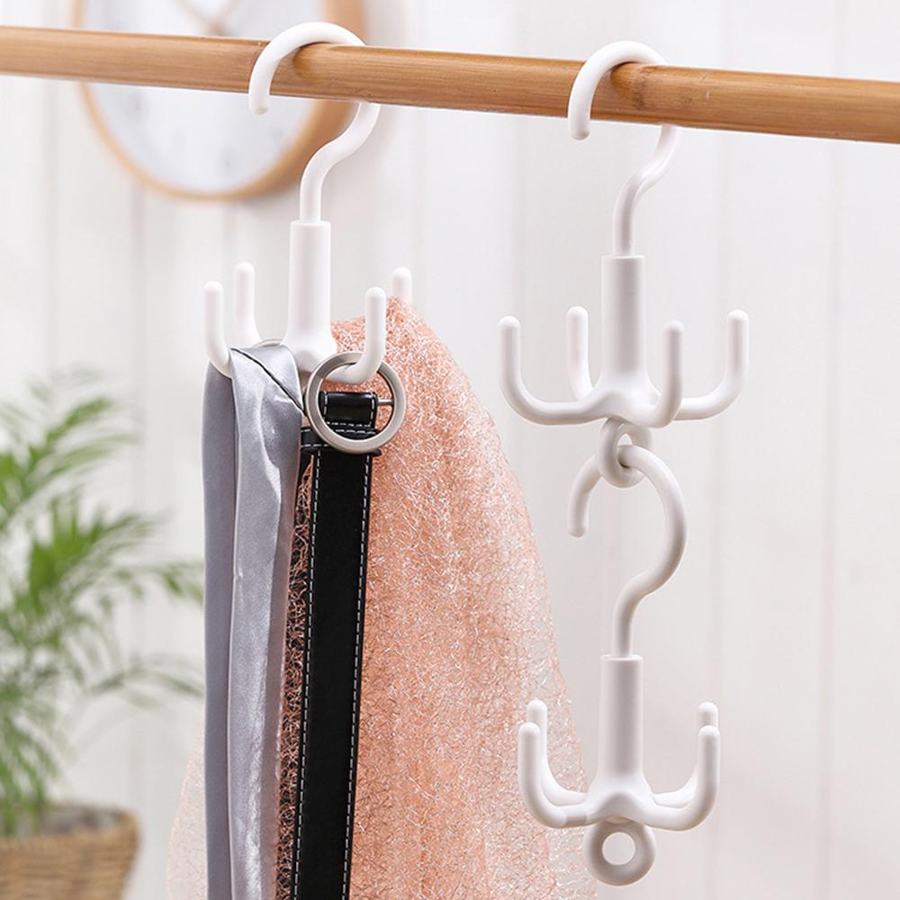 Belt Hangers For Closet Organizer 2pcs 360 Degree Rotating Closet Clothes Hangers With Claws For Handbags Hats Scarf Tie Accesso