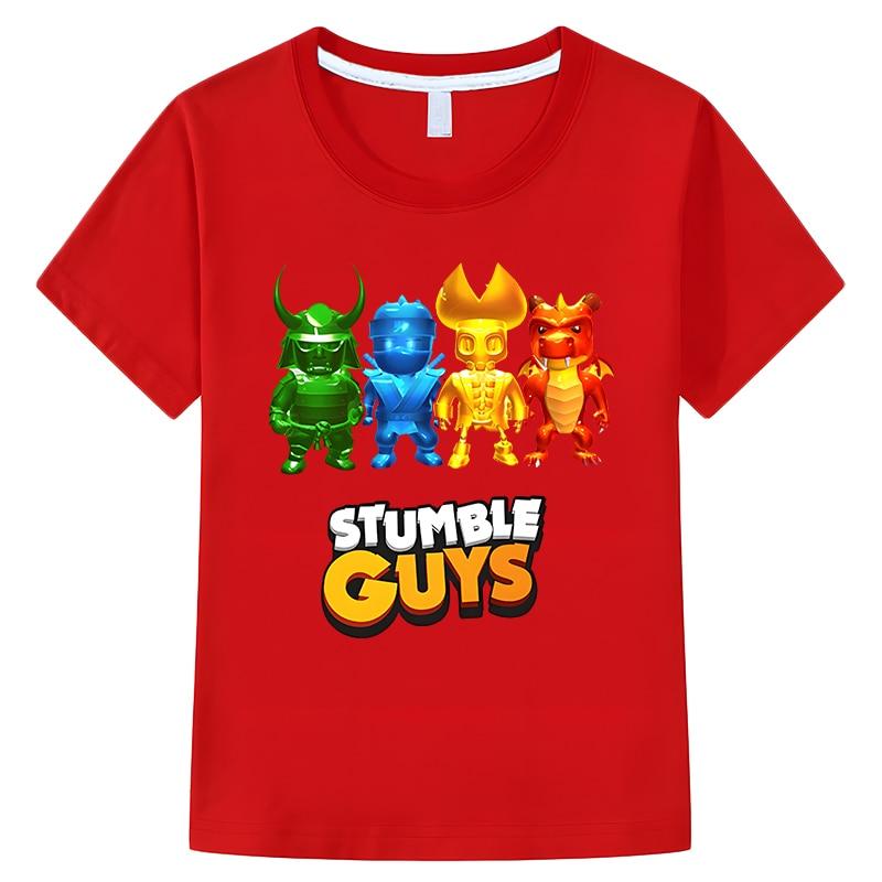 2023 детские футболки Stumble Guys, топ в стиле аниме, летние футболки с короткими рукавами, футболка y2k для детей, для мальчиков 10 лет, цельная одежда для мальчиков и девочек