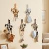 Wall Mounted Cat Butt Tail Key Rack Wooden Key Hanger Cat Shaped Wall Hook  Bathroom