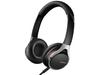 Sony Headphones Compatible with Sound Remote Control and Microphone Black Closed-type On-ear High-resolution Sources, Included, Foldable, MDR-10RC/B