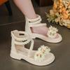 Summer New Fashion Princess Shoes Open Toe Shoes Soft Sole Children's Shoes Roman Shoes Girls Sandals Size 23-37
