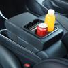 Новая подлокотник для центральной консоли автомобиля с двумя подстаканниками, подлокотник из искусственной кожи, портативная подушка для сиденья автомобиля, подушка для регулировки высоты