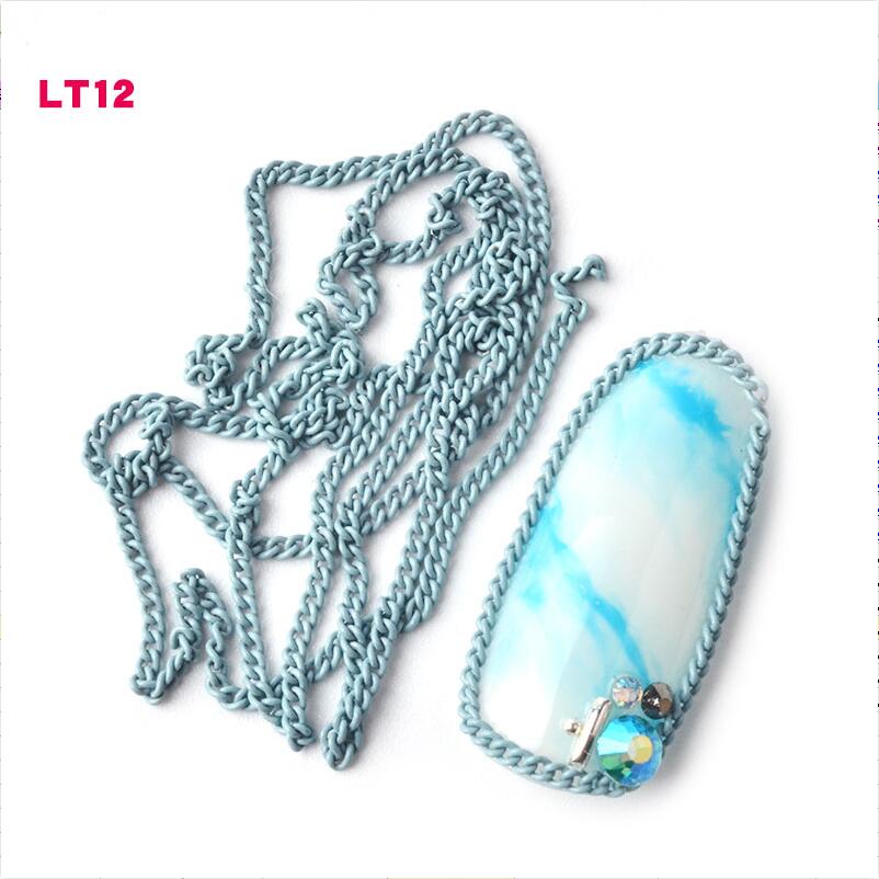 Ultra-Fine Nail Art Chain Metal Chain Zipper Nail Jewelry Nail Art Decoration 12 Colors