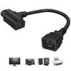 Y Split Power Cord C20 to C13 & NEMA 5-15R 14AWG Strong Cable Power Splitters Cord for Office Homes Electronics