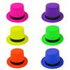 Popular Top Hat with Bright Fluorescent Color for Holiday Fashion Masquerades Party Jazzy Hat Stage Performers Party Hat