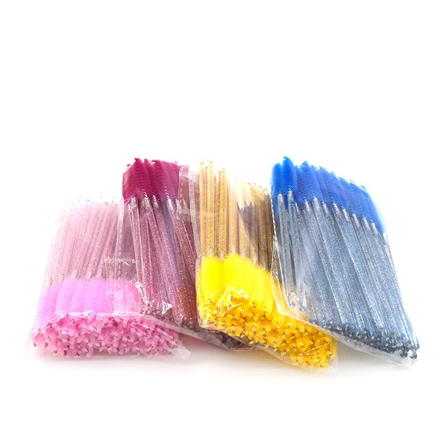 Disposable Mascara Wand Custom Crystal Disposable Mascara Lash Brush and Spoolies Lash Brushes