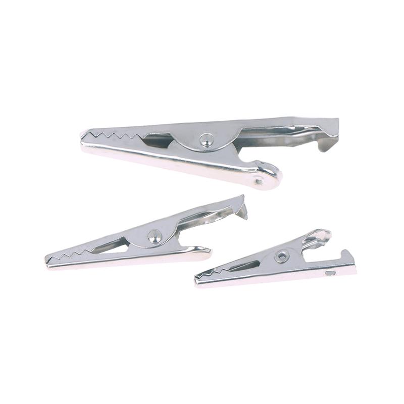 50PCS For Electric Testing For Battery Test Mini Alligator Clips Mini Silver Metal Alligator Clip 28mm 35mm 45mm
