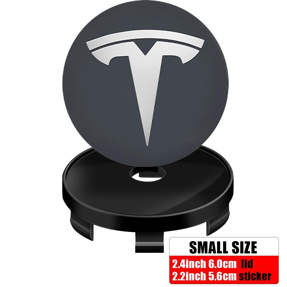 4pcs 60mm Tesla Car Wheel Center Hub Center Caps Emblems Car Logo Car-Styling Accessories For Tesla Model 3 Y S X Roadster Coil