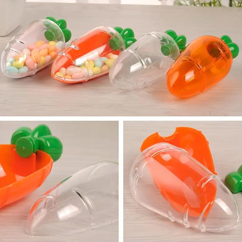 1 шт. Подарочная коробка Сделай сам Хранение Вечеринка Пасхальное украшение Коробка для конфет в виде морковки Креативный пластик Декоративные товары для вечеринок