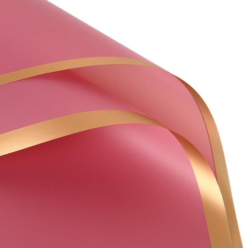 20 шт./упак. Цветочная упаковочная бумага с золотой каймой, роза в корейском стиле, полупрозрачная подарочная упаковка, цветочный букет, упаковочный материал