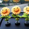Car Accessories Ornament Vivid Swing Head Sunflower Shape Car Accessories Accessories Dashboard Flowers Toy