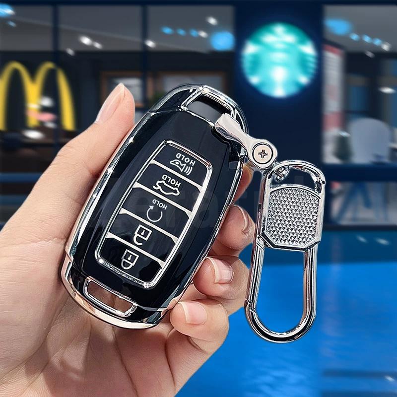 Автоматический Бесключевой Для Hyundai Azera Grandeur Ig Tm Accent Santa Fe Palisade I30 Ix25 Elantra Kona Solaris ТПУ Чехол-Крышка для Автомобильного Ключа