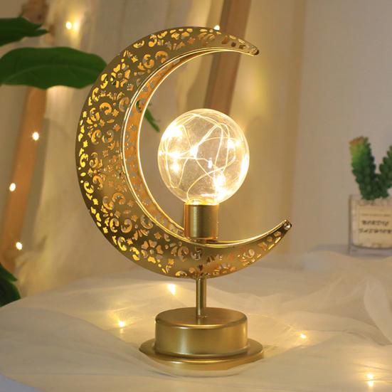 Decorative Table Lamp Soft Warm Glow Battery Operated Energy Saving Festival Moon Lamp LED Night Light