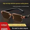 Crystal Clear Anti-Blue Light Reading Glasses for Men & Women - Cool, High-Definition Brown with Non-Automatic Adjustment for Eye Protection.