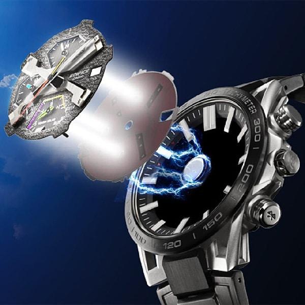 Casio Мужские часы EDIFICE EQB-2000YDC-1AJF [модель EDIFICE Suspension Arm Design] круглые черные