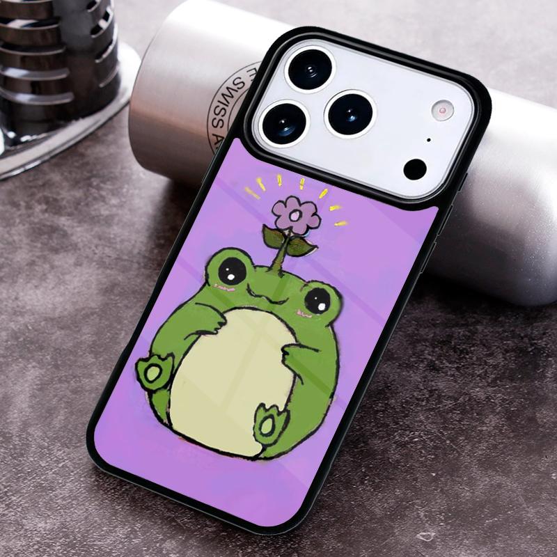 Мятно-зеленый Чехол-гриб с лягушкой для iPhone 17 16 15 Pro Max Air 14 13 12 11 Plus Ударопрочный Capa Чехол