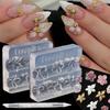 2/3Pcs Blooming Camellia/Orchid/Lily Flower Nail Carving Mold Clear Silicone 5-Petal Flower Nail Gel Printing Mold Nail Tools 8!