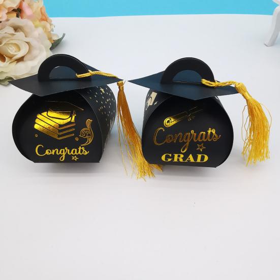 50 шт. Подарочная коробка с кисточкой для выпускных колпачков с кисточками для выпускников 2025 года, украшение для выпускного на центральный стол для вечеринки по случаю окончания школы