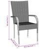 5 Piece Outdoor Dining Set Grey Poly Rattan