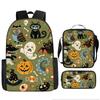 Pixel Halloween Student School Bag Cartoon School Bag Children's Backpack Anime Backpack Satchel