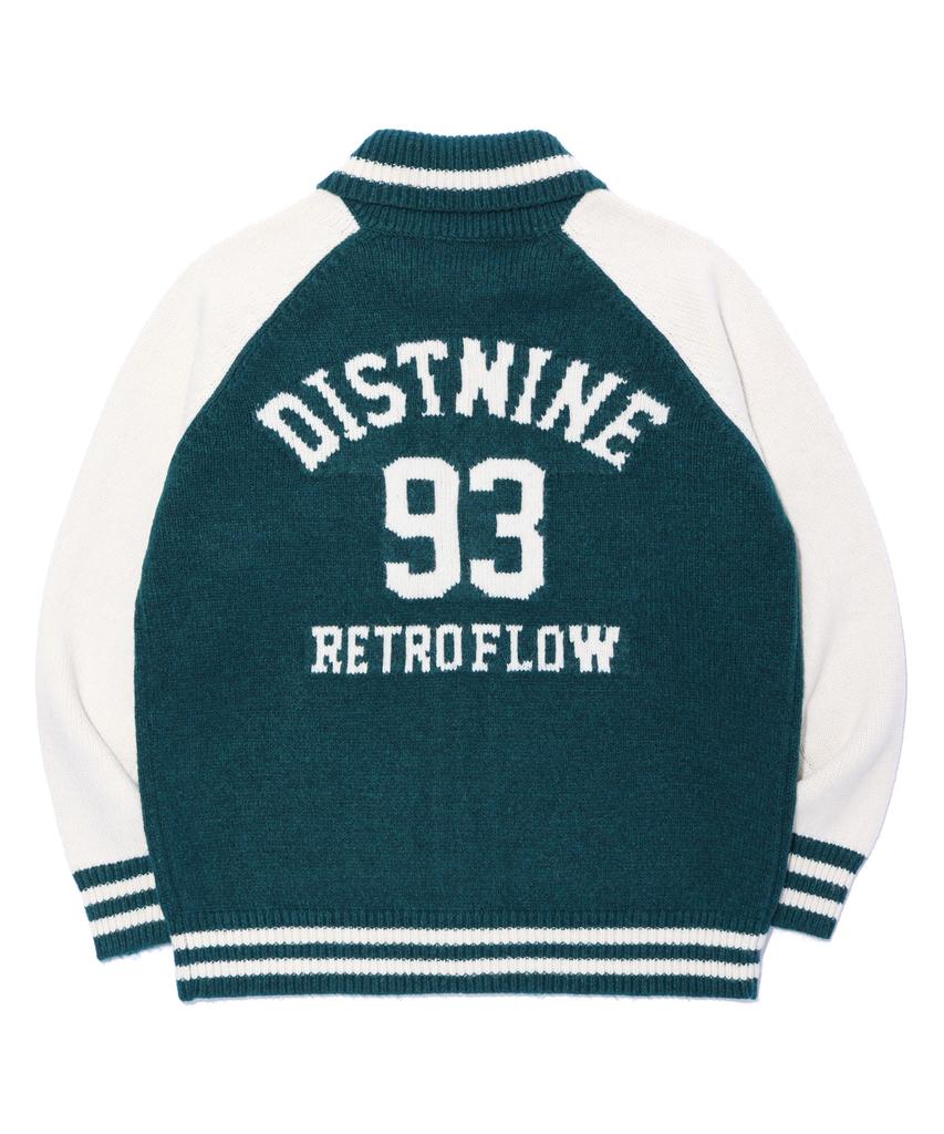 Distn9Ne Вязаный кардиган на молнии в стиле varsity темно-зеленый (Lp5Su516-046)