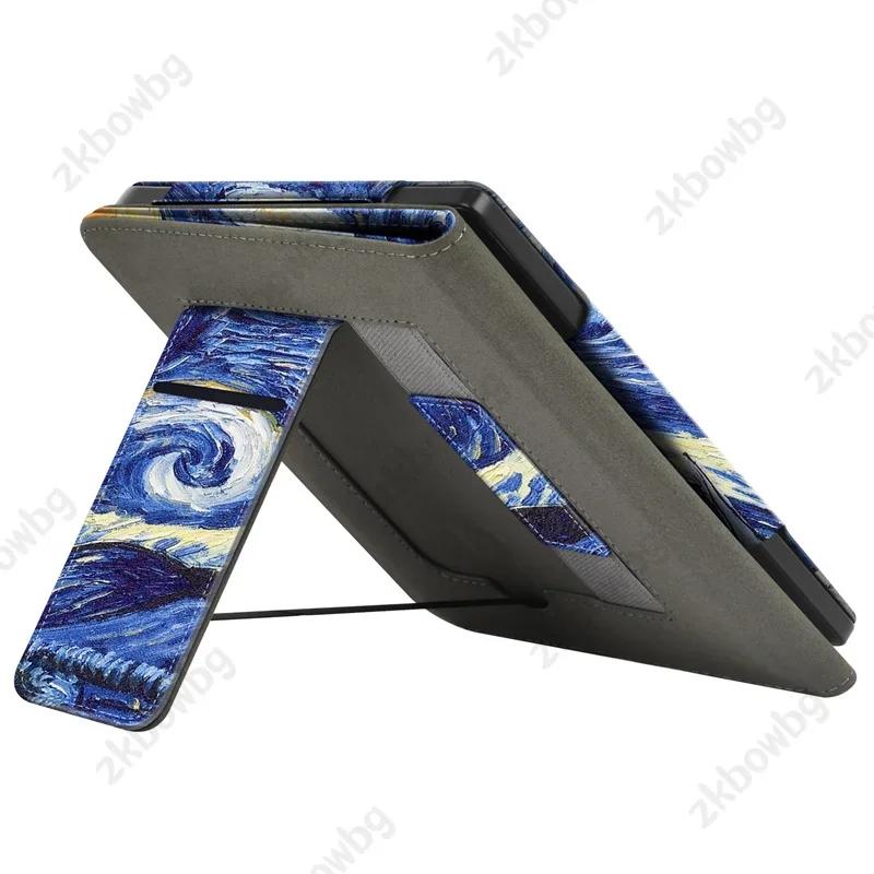 Magnetic Case for Kobo Libra 2 Tolino Vision 6 5 Smart Case for Kobo Libra Color Colour H2O 7'' Ebook HandStrap Cover