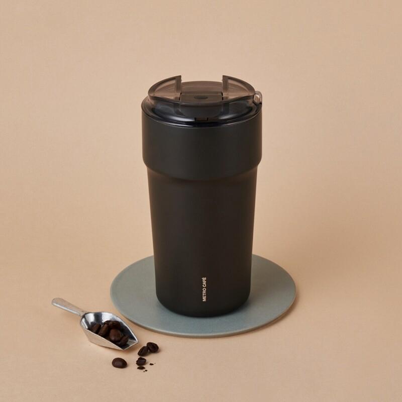 LocknLock Metro Cafe Ceramic Stainless Steel Vacuum Tumbler Coffee Mug 500ml Premium Insulated Bottle