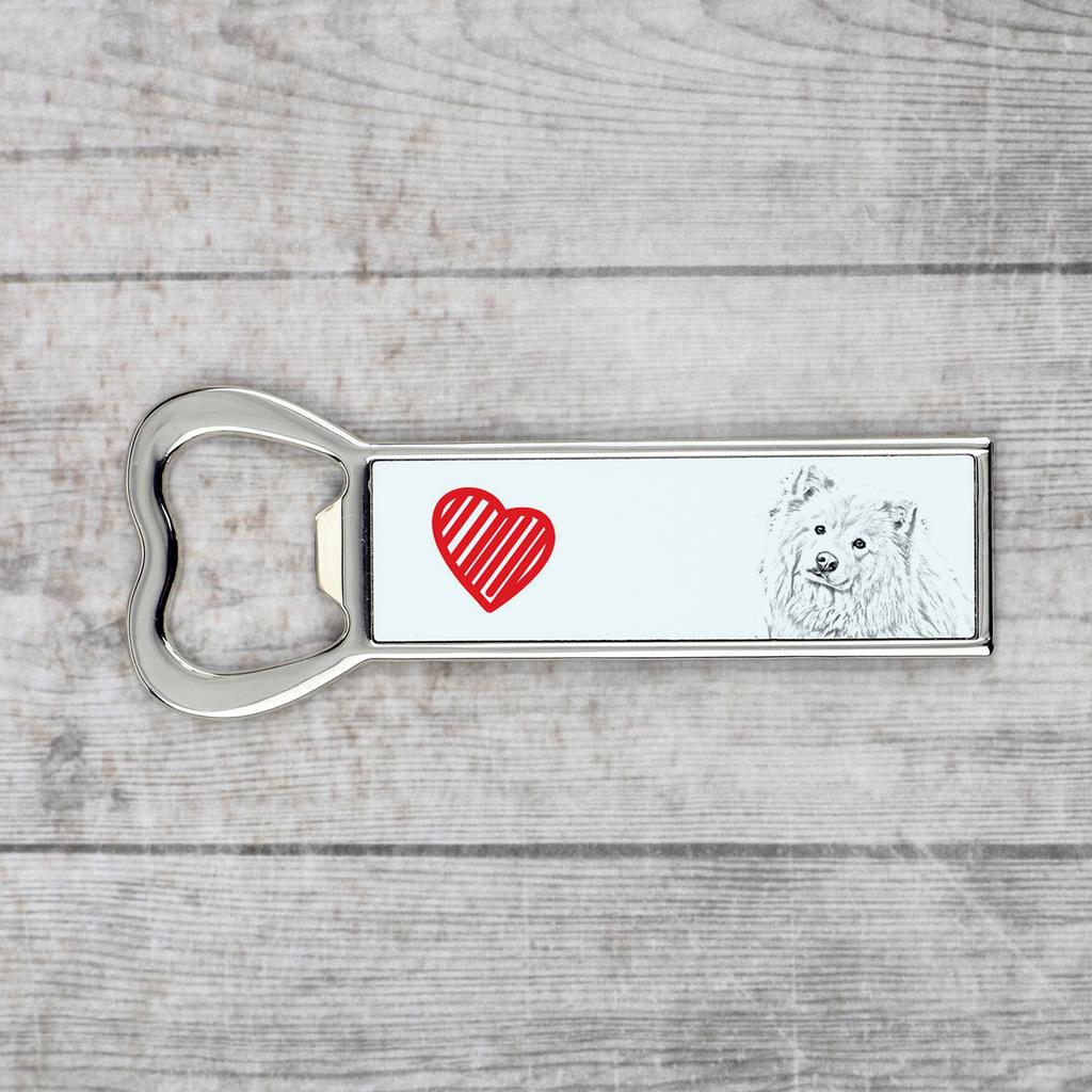 Finnish Lapphund, Finnish Lapponian Dog – Bottle opener with a dog, personalized fridge opener | Art-Dog