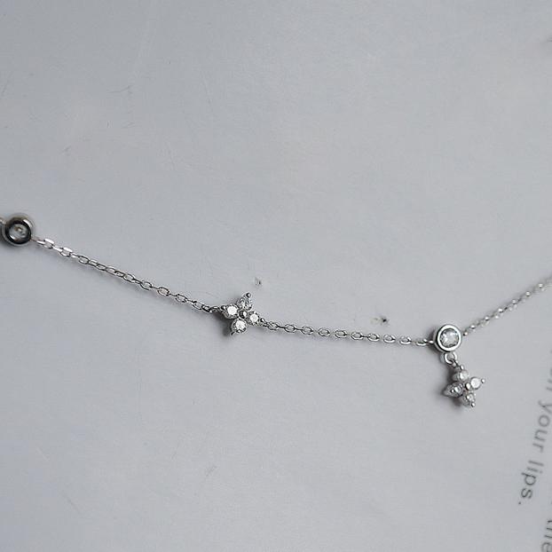 ANENJERY Lucky Clover Цирконий Длинное Ожерелье с Кисточками Для Женщин Темперамент Универсальная Цепочка Ключицы Ювелирные Изделия Подарок