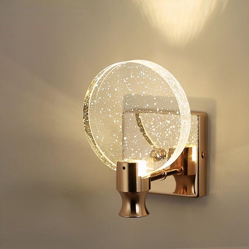 Light Luxury Crystal Wall Lamp LED Nordic Minimalist Living Room Background Wall Bedroom Bedside Aisle Wall Lamp