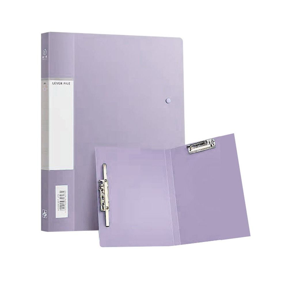 PP A4 File Folder Long Double Clips Archives Binder Creative Document Bag School Office