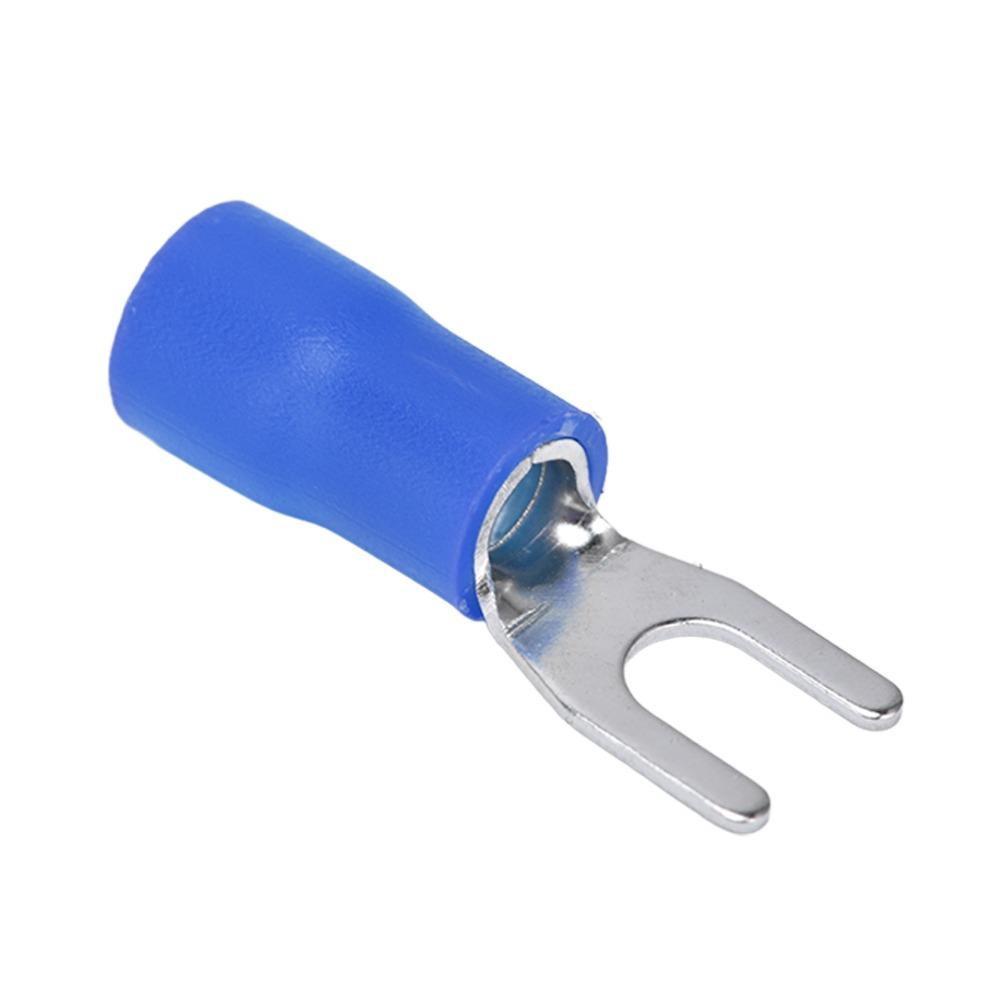 300PCS Blue U Type Wire Connector SV1.25-4 Fork Spade Wire Connector Transportation Lighting