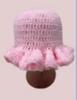 Handmade Crochet Knitted Bucket Hats for Women Outdoor Colorful Ruffled Brim Winter Women's Knitted Beanie Hat for Girl