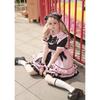 Новый костюм горничной Black Pink Cos Милая девушка Милый кот Бант Мягкий костюм Юбка