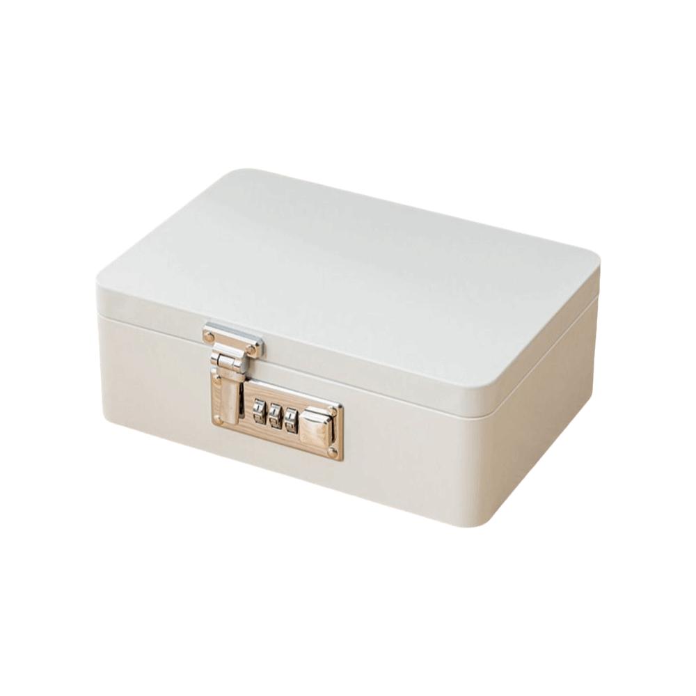 Solid Color Password Lock Iron Box Rectangular Piggy Bank Combination Lock Storage Box Home Office