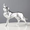 Geometric Wolf Ornament Synthetic Resin Wolf Sculpture Abstract Animal Art Statue for Home Office Desktop Decoration