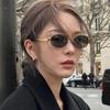 2025 Women's High-End Oval Sunglasses - UV Protection, European/American Style, Metal Fashion, Wide-Leg Design.