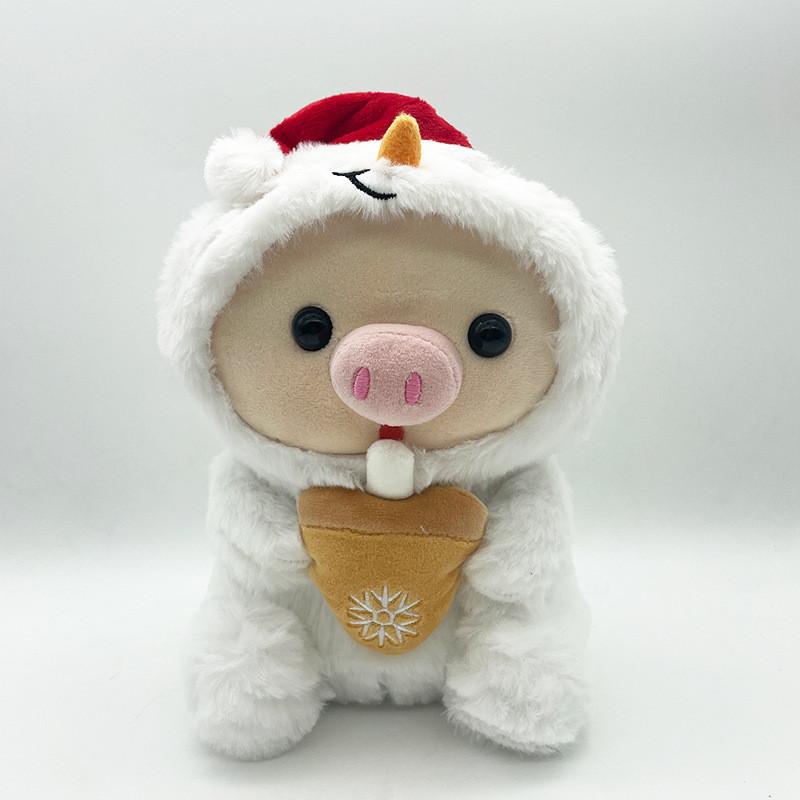Adorable Christmas Pig Plush Toy Features Festive Santa And Reindeer Designs For Holiday Joy