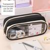 Dirt-resistant Pencil Case Double Layer Stationery Organizer Portable Pen Box  School Office