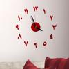 Acrylic Accessories Home Decoration Coffee Cups Decal Silent Quartz DIY Wall Clock Mirror Surface