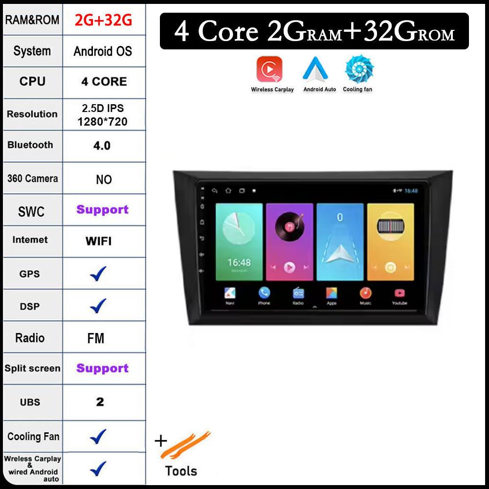 Android 14 для Volkswagen VW Golf 6 2008 - 2016 Автомобильное радио Carplay Авто Мультимедиа Стерео Видео Плеер GPS Навигация QLED 4G DSP