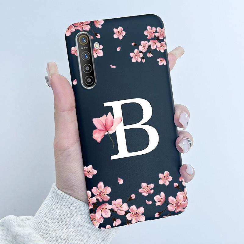 Чехол для Realme XT RMX1921 X2 RMX1991 RMX1992 RMX1993 ТПУ Мягкий Силиконовый Чехол Цветы Печать Букв Защитный Чехол для Телефона