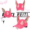 Cross-border Hot Sale Doberman Dog 3D Ears Hip-hop Style PVC Denim Baseball Cap Personalized Trendy Distressed 6-Panel Snapback