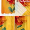 2D flat printing 2pcs Curtain Party Curtains Autumn Vibrant Flower Digital Printed Polyester Drapes Holiday Decorations for Home